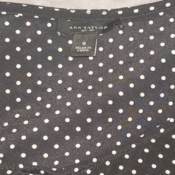 Silk polkadot blouse Ann Tyalor 4 - Picture 2 of 4